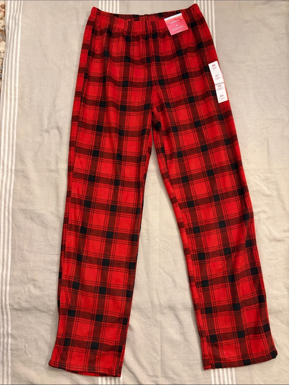 Wondershop Red & Black Plaid Fleece Women’s XS